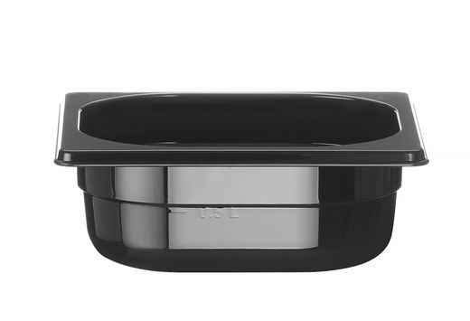 Container GN 1/6 black polycarbonate, HENDI, Profi Line, GN 1/6, 1L, Black, 176x162x(H)65mm 1