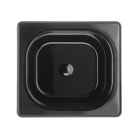 Container GN 1/6 black polycarbonate, HENDI, Profi Line, GN 1/6, 1L, Black, 176x162x(H)65mm 1