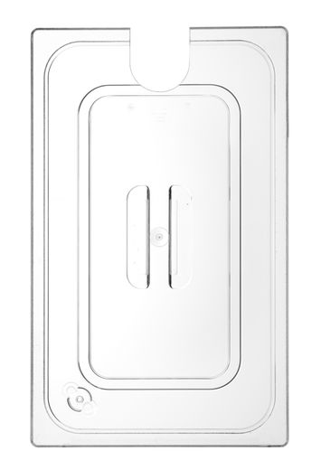 Lid for GN containers with sous vide stick recess, HENDI, GN 1/1, Transparent, 530x325mm 1