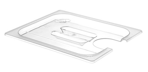 Lid for GN containers with sous vide stick recess, HENDI, GN 1/2, Transparent, 265x325mm 1