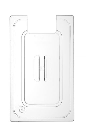 Lid for GN containers with sous vide stick recess, HENDI, GN 1/1, Transparent, 530x325mm 1