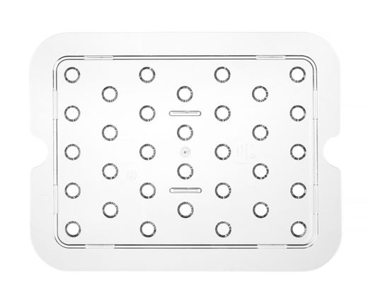 Perforated drip shelf for GN containers polycarbonate, HENDI, Profi Line, GN 1/2, Transparent, 265x206mm 1