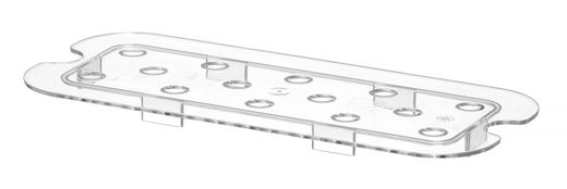 Perforated drip shelf for GN containers polycarbonate, HENDI, Profi Line, GN 1/3, Transparent, 266x116mm 1