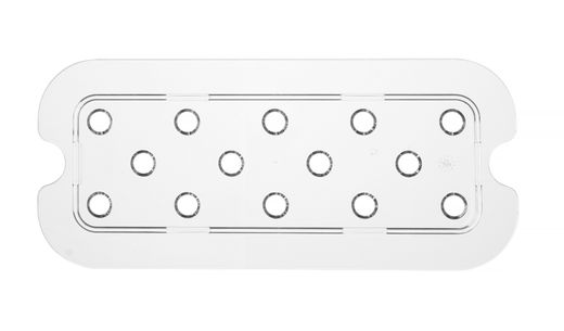 Perforated drip shelf for GN containers polycarbonate, HENDI, Profi Line, GN 1/3, Transparent, 266x116mm 1