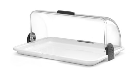 Atsevišķa vitrīna Roll top, HENDI, Balts, 465x315x(H)195mm, Taisnstūra 1