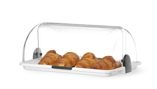 Atsevišķa vitrīna Roll top, HENDI, Balts, 465x315x(H)195mm, Taisnstūra 1