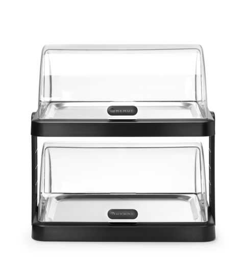 Display di raffreddamento Roll-top Duo UNIQ, HENDI, designed by Robert Bronwasser, Doppio, Nero, 480x355x(H)480mm, rettangolare 1