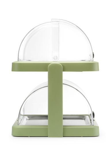 Pojedyncza witrynka chłodząca roll-top Duo UNIQ, HENDI, designed by Robert Bronwasser, Podwójna, zielony, 480x355x(H)480mm, Prostokątny 1