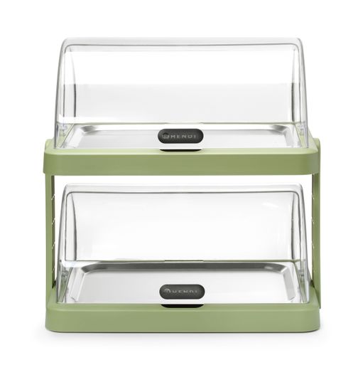 Pojedyncza witrynka chłodząca roll-top Duo UNIQ, HENDI, designed by Robert Bronwasser, Podwójna, zielony, 480x355x(H)480mm, Prostokątny 1