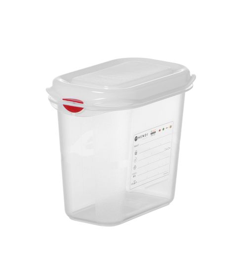 GN 1/9 container, polypropylene, HENDI, GN 1/9, 1,5L, Transparent, 176x108x(H)150mm, Rectangular 1