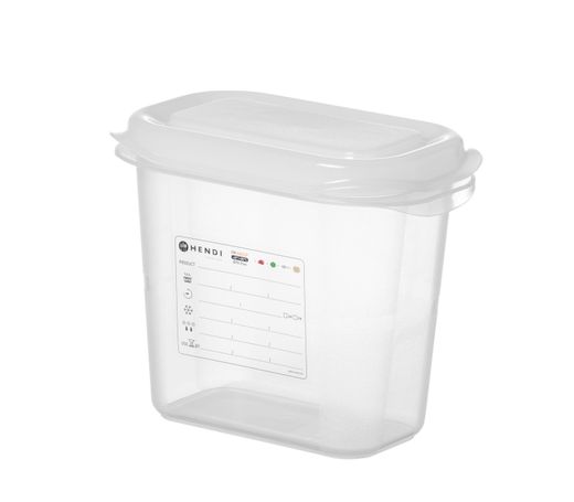 GN 1/9 container, polypropylene, HENDI, GN 1/9, 1,5L, Transparent, 176x108x(H)150mm, Rectangular 1