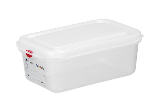GN 1/4 container, polypropylene, HENDI, GN 1/4, 2,8L, Transparent, 265x162x(H)100mm, Rectangular 1