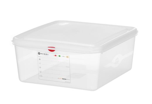 Nádoba GN 2/3, polypropylen, HENDI, GN 2/3, 13,5L, Průhledná, 354x325x(H)150mm, Obdélníkové 1