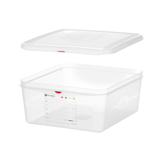 Nádoba GN 2/3, polypropylen, HENDI, GN 2/3, 13,5L, Průhledná, 354x325x(H)150mm, Obdélníkové 1