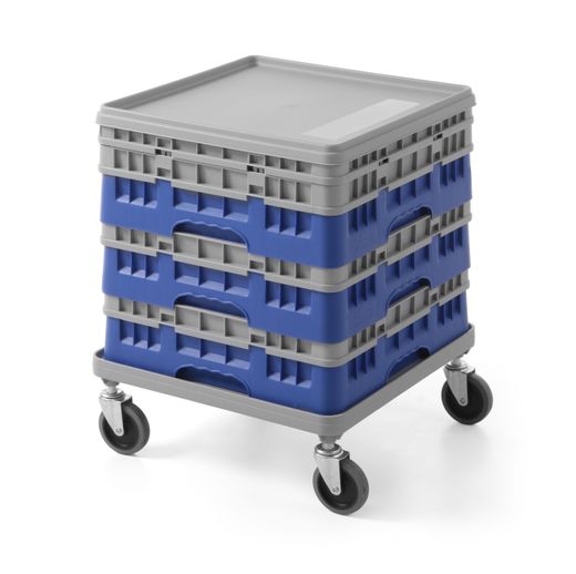 Cart for 500×500 mm universal racks, AmerBox, grey, Light grey, 500x500x(H)180mm 1