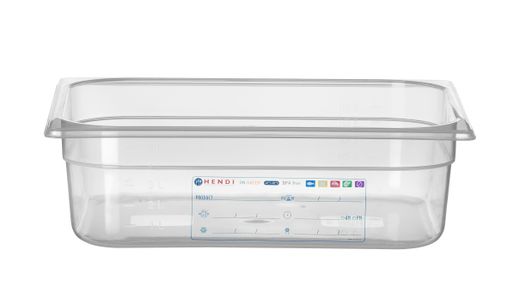 Cubeta Gastronorm 1/2, HENDI, GN 1/2, 6,5L, Transparente, 325x265x(H)100mm 1