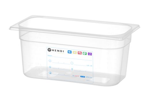 Cubeta Gastronorm 1/3, HENDI, GN 1/3, 5,7L, Transparente, 325x176x(H)150mm 1