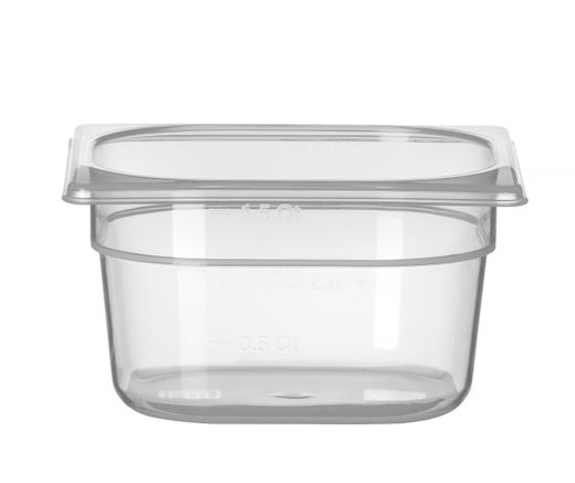 Contenitore Gastronorm 1/6, HENDI, Profi Line, GN 1/6, 1,6L, Trasparente, 176x162x(H)100mm 1