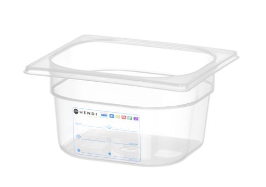 Pojemnik GN 1/6 HACCP, HENDI, GN 1/6, 1,6L, transparentny, 176x162x(H)100mm 1