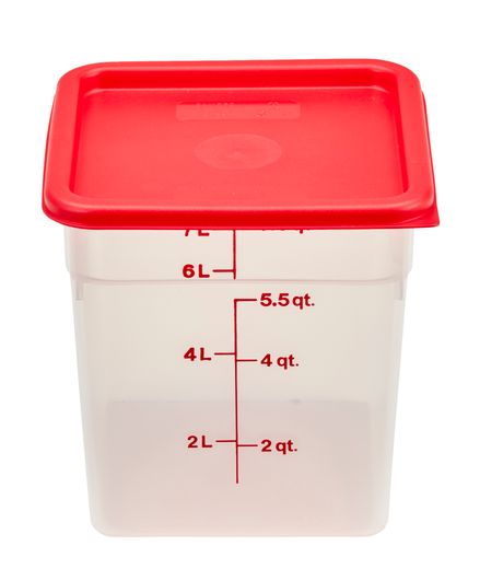 CamSquare transparent polypropylene food storage container., Cambro, 7.6 L, 7,6L, Transparent, 215x215x(H)230mm 1