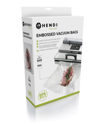 Embossed vacuum bags, HENDI, 100 pcs., 300x400mm 1