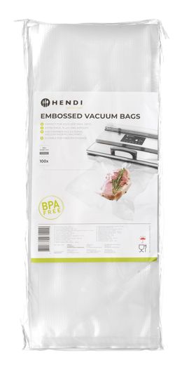 Embossed vacuum bags, 100 pcs, HENDI, 100 pcs., 150x400mm 1