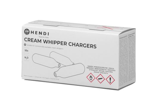 Cream whipper chargers, HENDI, grey, Light grey, 50 pcs 1
