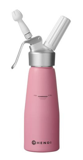 Cream whipper, HENDI, 0,5L, Pastel pink, ⌀80x(H)260mm 1