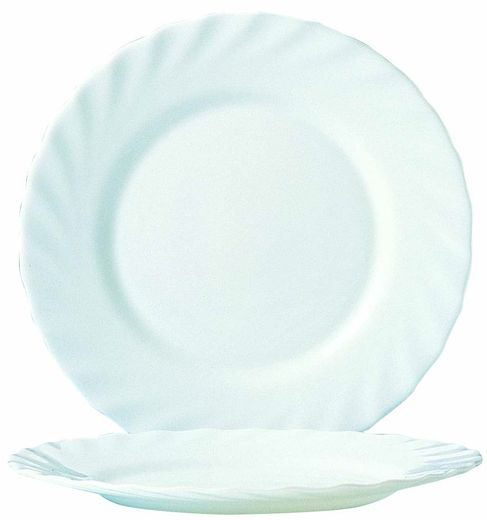 Trianon dinner plate, Arcoroc, Trianon, ø195 mm, White, ⌀195x(H)16mm 1