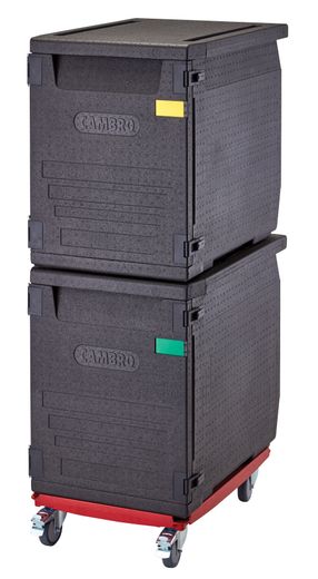 Professional grade insulated carrier CAM GOBOX, front-loaded, for 600x400 mm containers, with 9 built-in guides., Cambro, 126 L, with 9 guides, 126L, Black, 770x540x(H)687mm 1