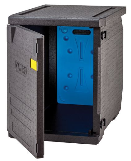 Professional grade insulated carrier Cam GoBox, front-loaded, for 600x400 mm containers, without guides., Cambro, 155 L, without guides, 155L, Black, 770x540x(H)687mm 1