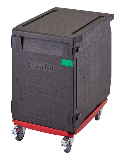 Professional grade insulated carrier Cam GoBox, front-loaded, for 600x400 mm containers, without guides., Cambro, 155 L, without guides, 155L, Black, 770x540x(H)687mm 1
