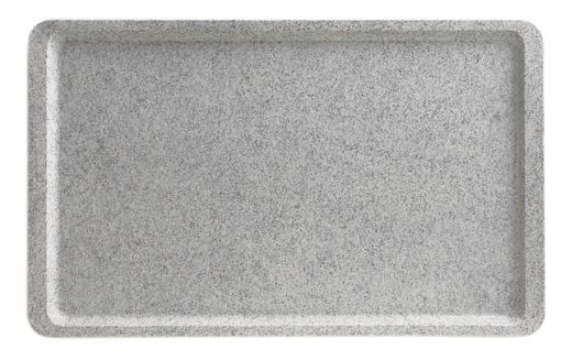 Versa polyester tray with flat rim, granite., Cambro, GN 1/1, Light grey, 325x530mm 1