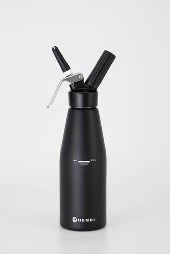 Syfon do bitej śmietany, HENDI, Kitchen Line, 0,95L, czarny, ⌀95x(H)320mm 1