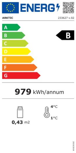 Šaldymo vitrina, 58 l, Arktic, juoda, 230V/170W, 406x452x(H)830mm 1
