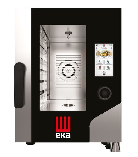 Konvekcinė garinė orkaitė „Millennial Touch Screen Gastro Compact" 6x GN 1/1, elektrinė, su elektroniniu valdymu, Tecnoeka, 400V/7800W, 500x930x(H)700mm 1