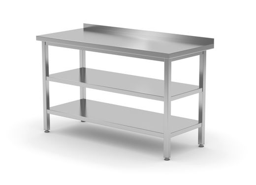 Two-Shelf Wall Table, HENDI, 1300x700x(H)850mm 1