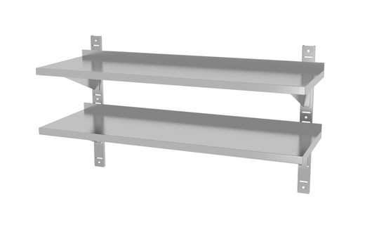 Pendant shelf, floating, double with two consoles, HENDI, 800x300x(H)600mm 1