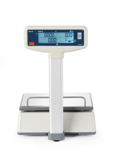 Waga kalkulacyjna LCD z wysięgnikiem i legalizacją, seria EGE, 15 kg, TEM, 325x377x(H)394mm 1