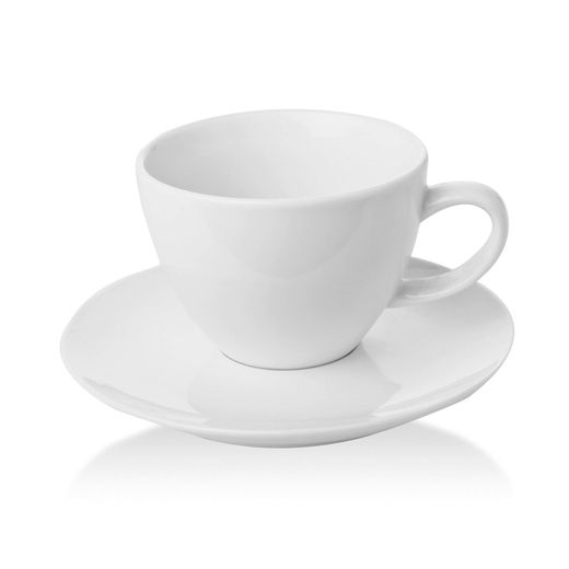 Elegant cup with 230ml Bianco saucer, Fine Dine, White 1