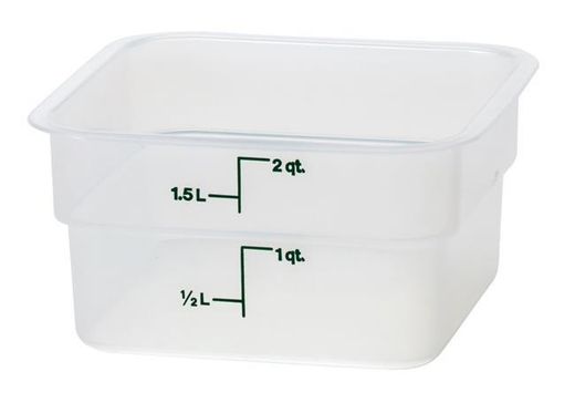 CamSquare transparent polypropylene food storage container., Cambro, 7.6 L, 7,6L, Transparent, 215x215x(H)230mm 1