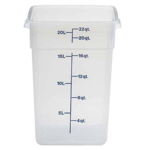 CamSquare transparent polypropylene food storage container., Cambro, 20.8 L, 20,8L, Transparent, 256x310x(H)400mm 1