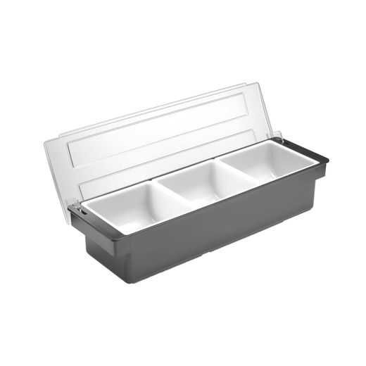 Scatola degli ingredienti – 3 contenitori, BarUp, Nero, 480x150x(H)100mm 1