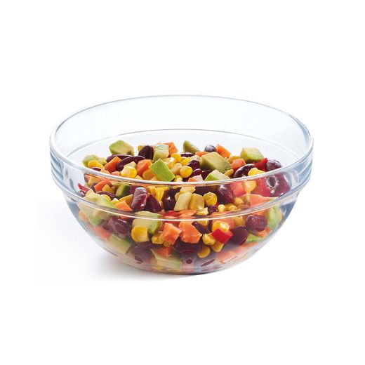 Empilable salad bowl, Arcoroc, 1100 ml, 1,1L, Transparent, ⌀170x(H)78mm 1