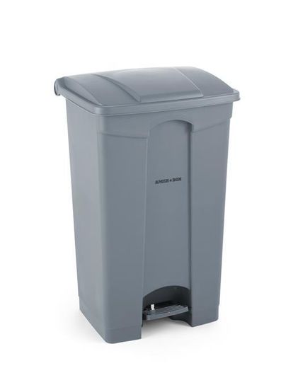 Contenitore con apertura a pedale, AmerBox, 68L, Grigio chiaro, 490x410x(H)660mm 1