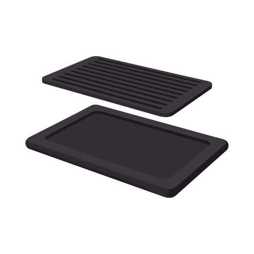 Madeira Black Bread Chopping Board, Black 1