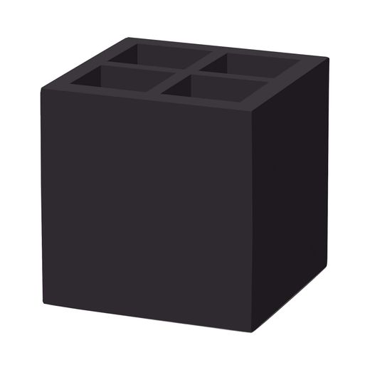 Madeira Black Cutlery and Napkin Crate, Black 1