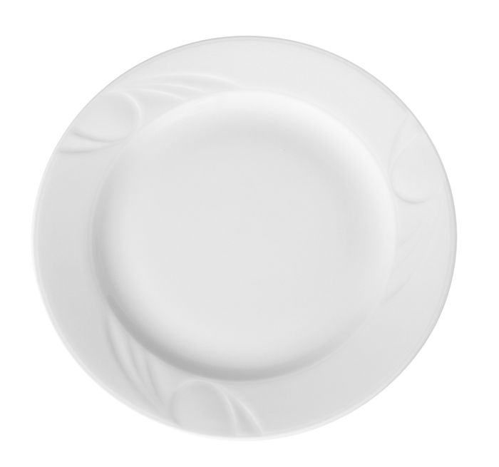 Assiette Plate En Porcelaine Blanche Hendi | Ø 27 Cm, Bord Renforcé, Résistante | Pour Restaurant, Collectivité