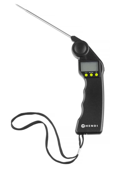 Digital thermometer with foldable probe