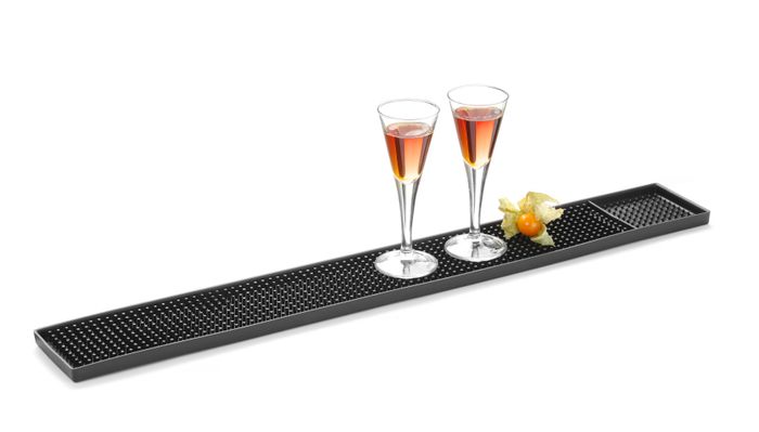 Tapis De Bar Gin Bar Runner – Déco Pub Antidérapant, Motif 'Noir Eat Sleep'
